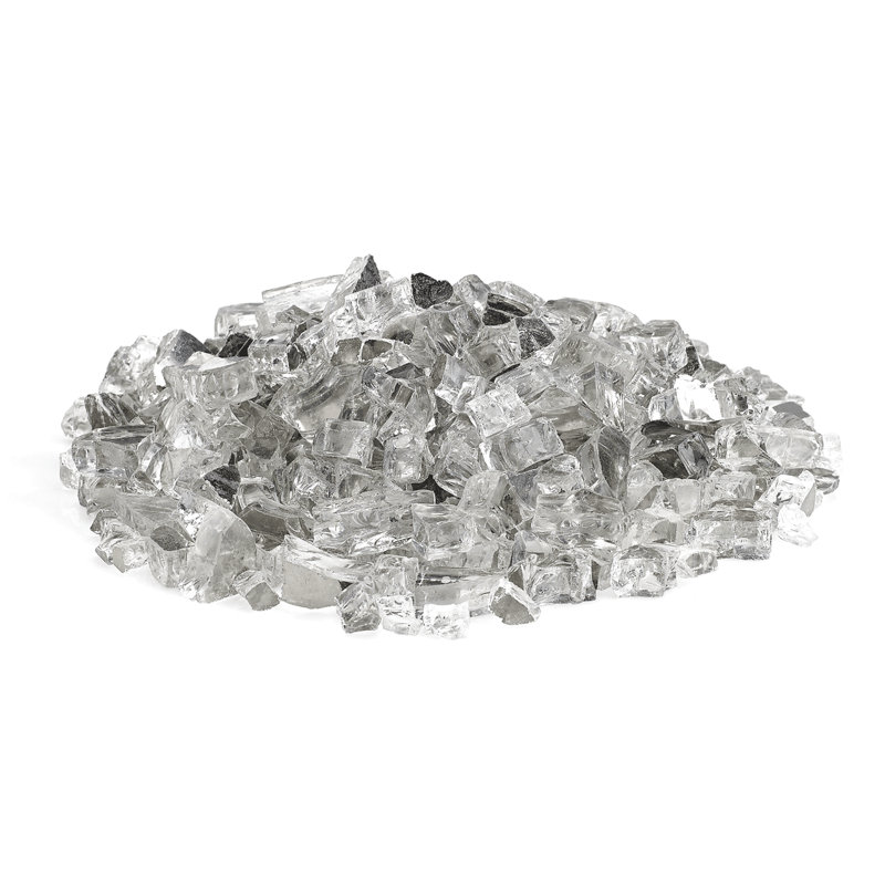 10 Lb. Reflective Fire Glass, Silver