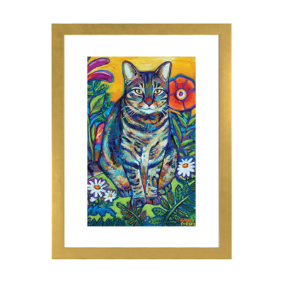 «Garden Cat» par Robert Phelps - reproduction d'art