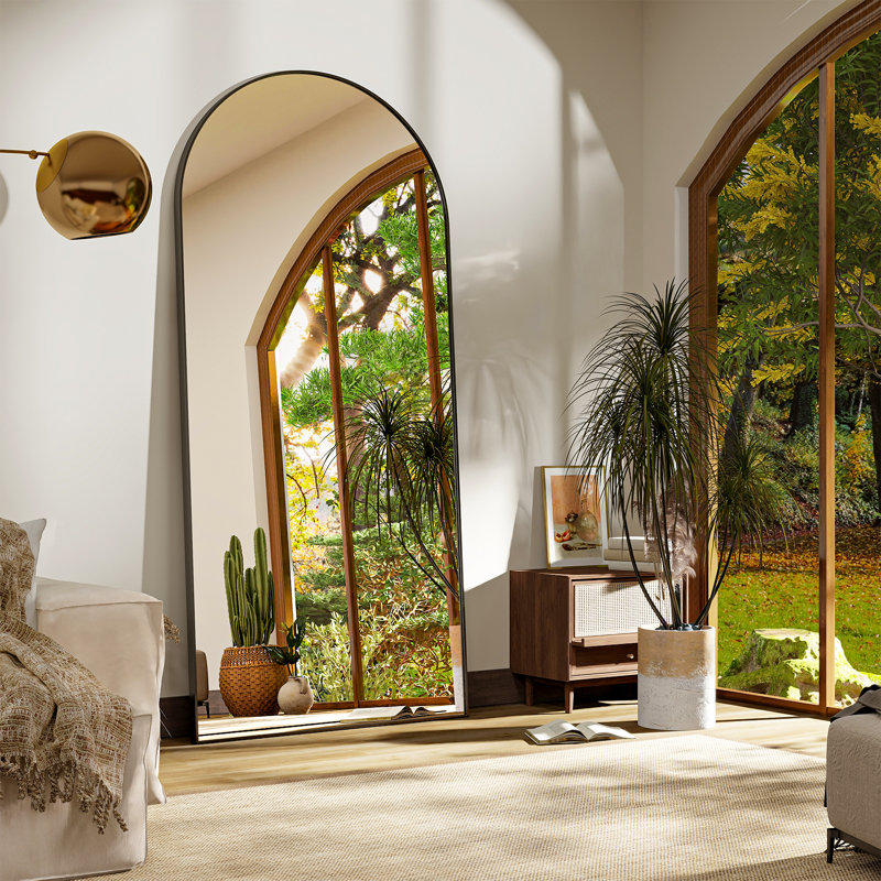 Dronfield Arch Mirror, Black, 71" x 30"
