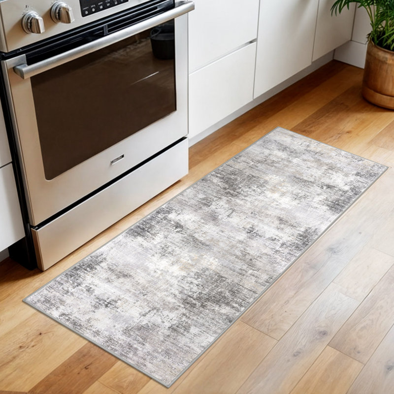 Tapis de chambre antidérapants lavables avec envers en caoutchouc, Tapis de couloir 2 pi x 5 pi