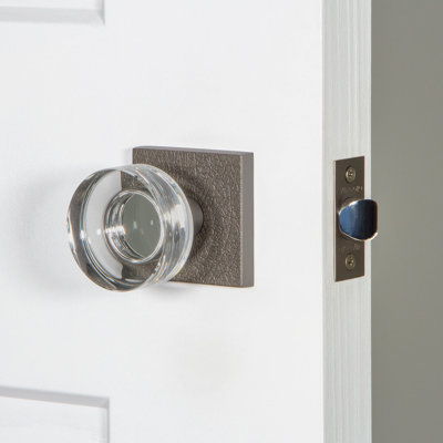 Viaggio Quadrato Leather Rosette with Circolo Crystal Knob