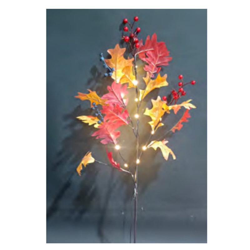 Faux Cranberry/Leaf Branch
