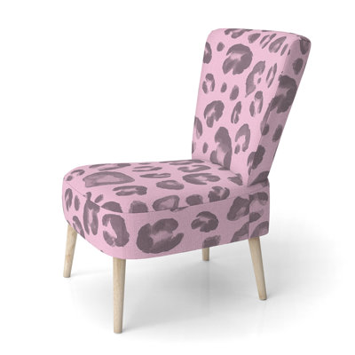 Chaise d'appoint rembourrée Pink Leopard Skin