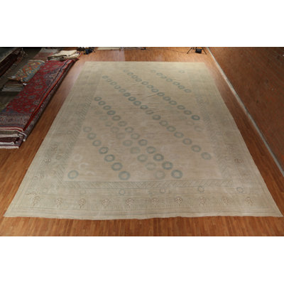 One-of-a-Kind 16'11" X 22'9" New Age Wool Area Rug in Beige