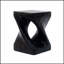 Table d'appoint Twist Shape avec texture semblable au bois, conception en spirale unique pour un décor moderne et polyvalent