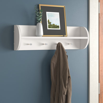 Kissena 4-Hook Shelved Wall Mounted Coat Rack