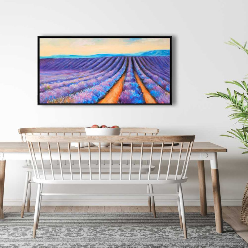 Lavender Fields - Botanical Bathroom Framed Canvas Decor
