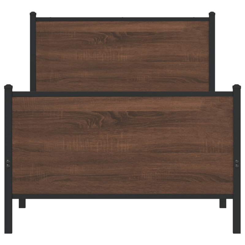 Crossville Bed, 91.5cm H x 112cm W x 207cm L, Brown Oak