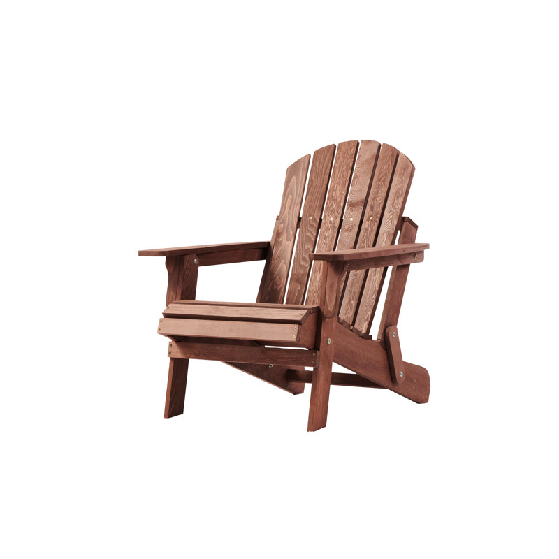 Outdoor Wooden Folding Chair - Oversize With Construction Ideal For Garden, Backyard, Porch, Deck Foldable Design Heavyweight People For Deck, Area