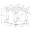 Table d'appoint antique de couleur café