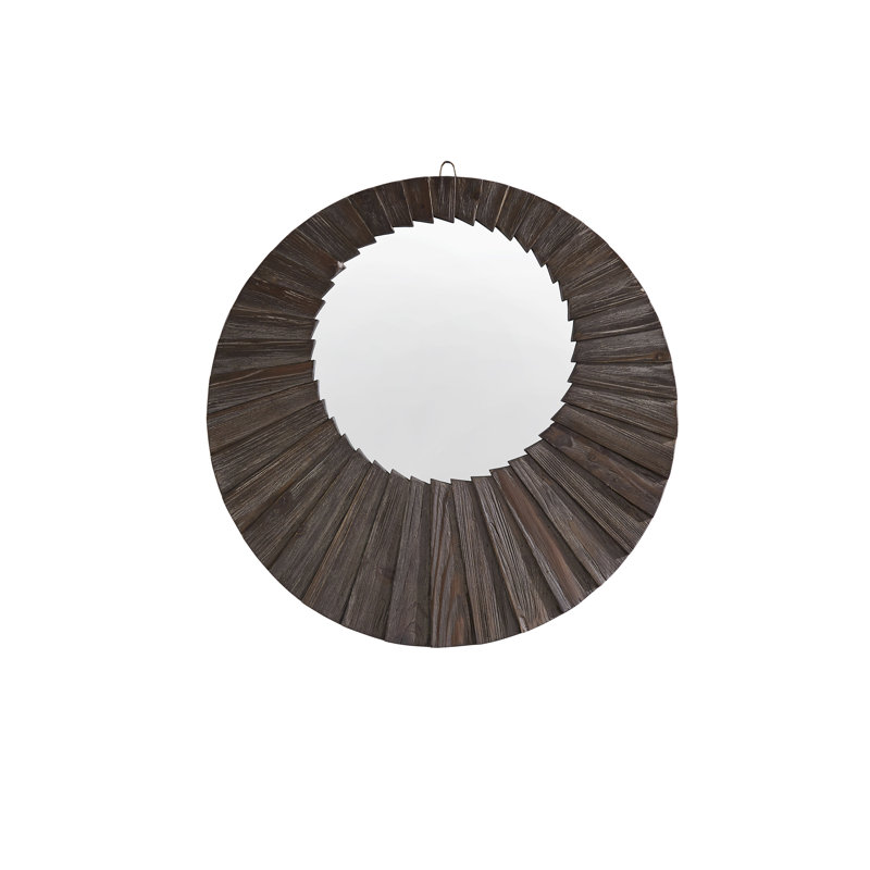 Shumpert Wood Flat Wall Mirror, 23.6" x 23.6"