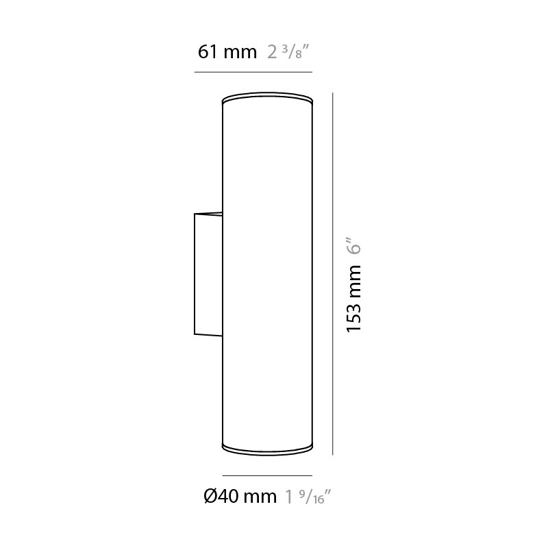Haul 2 - Light Metal LED Flush Mounted Sconce, Matte White Lacquer