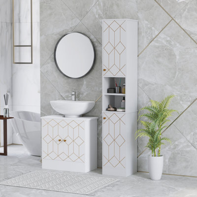 Engineered Wood Freestanding Bathroom Cabinet