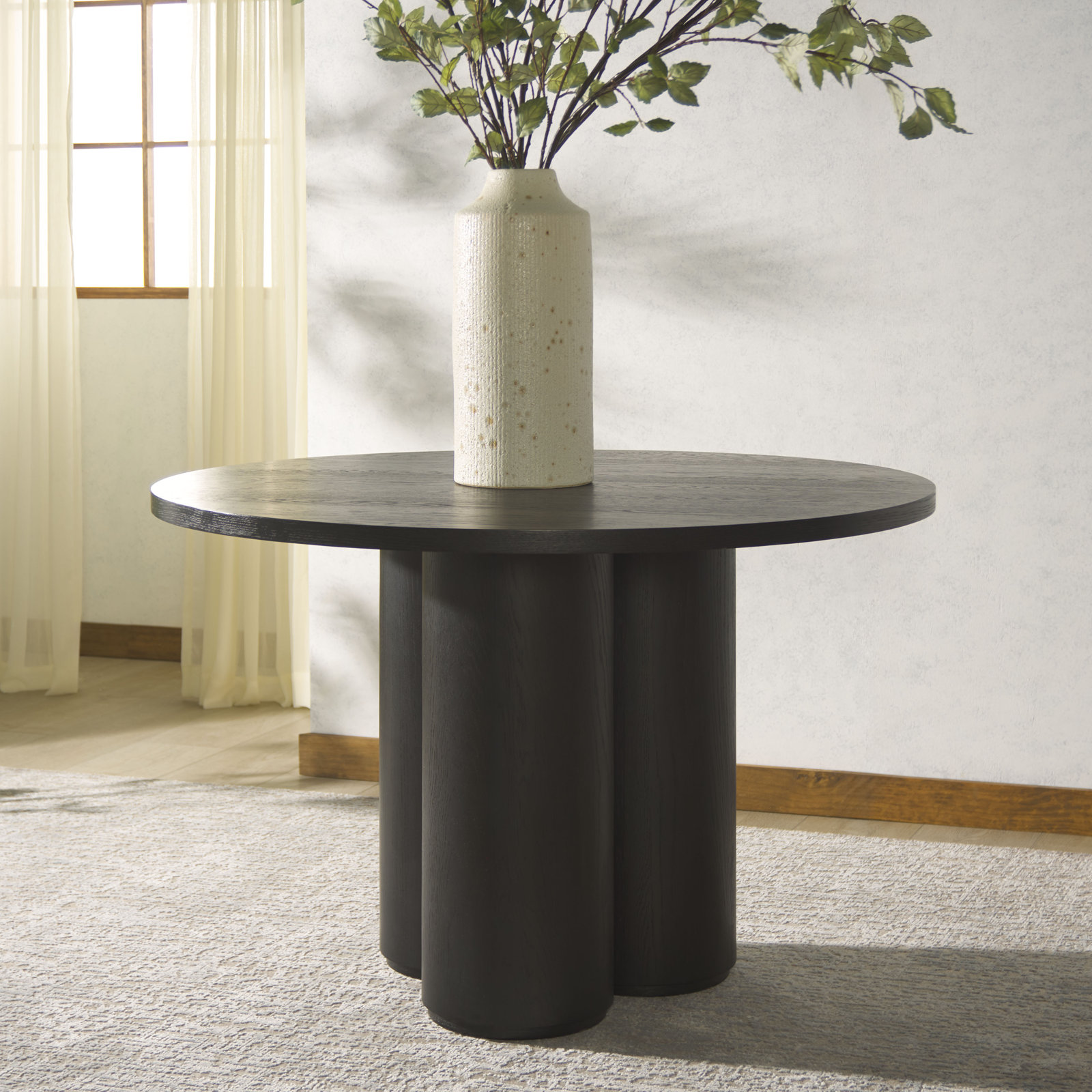 Pompano 47" Dining Table, Black