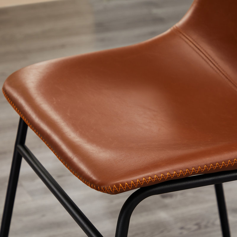 Leecy Upholstered Counter Stool, Brown, Bar Stool (29” Seat Height)