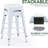 Stackable Metal Bar Stools Set of 2, Counter Height Bar Stools 24 Inches Industrial Bar Chairs Patio Stool, Backless Stool Indoor Outdoor Classroom Kitchen Stools Bar Chairs-86098455