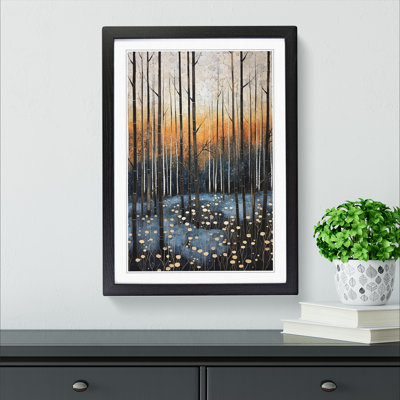 Winter Forest Contemporary - Single Picture Frame Print on Wood