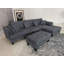Canapé modulaire en microfibre avec repose-pieds Pritesh-1540828726-1540828725
