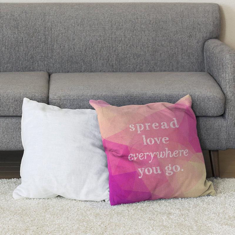 Coussin de sol à motif de pierres précieuses, 40 po x 40 po, Diamant rose