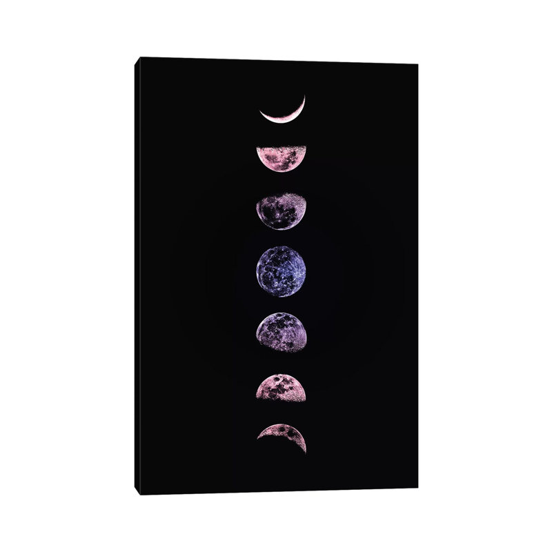 «Moon Phases» par Emanuela Carratoni, impression, Toile tendue, H 26 po x l 18 po x P 1,5 po
