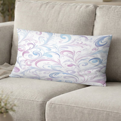 Coussin décoratif cachemire - Coussin bleu pastel intemporel imprimé pour le salon
