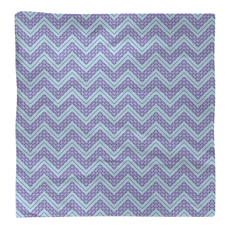 Stephenie Cotton Chevron Square Napkin, Teal/Purple, 0.1" H x 10" W x 10" D, Poly Twill