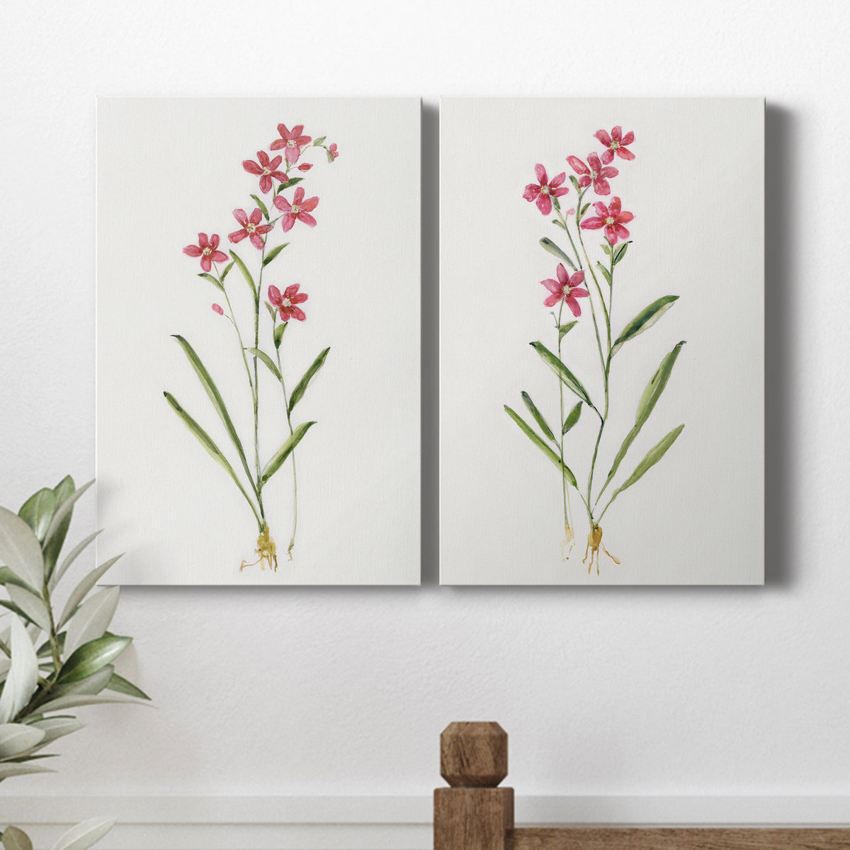 Winston Porter Delicate Pink I - 2 Piece Wrapped Canvas Textual Art Set ...