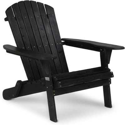 Chaise Adirondack pliante en bois massif Noyes
