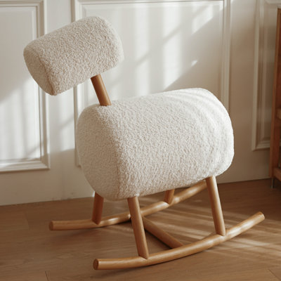 Chaise berçante moderne en bois massif
