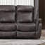 Canapé inclinable triple 78,35 po - Table rabattable centrale avec porte-gobelets, similicuir-116503394