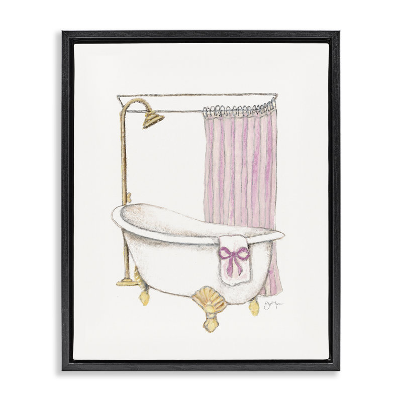 Baignoire simple avec cadre flottant en arc, design par Janet Tava, Cadre flottant noir de jais, H 21 po x l 17 po