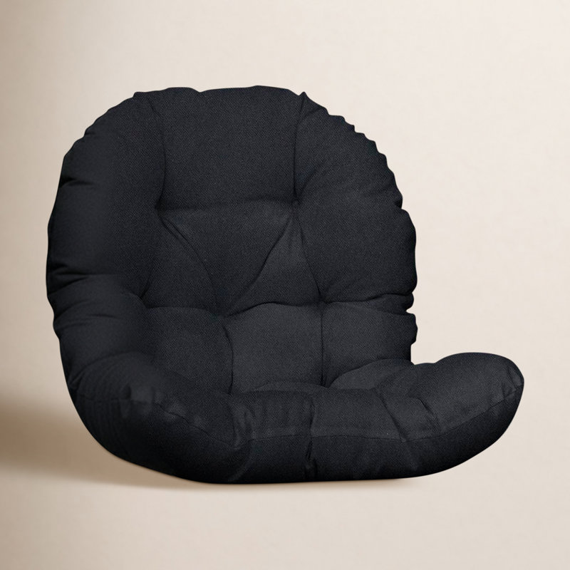 Coussin de chaise à œufs Vibert, Noir