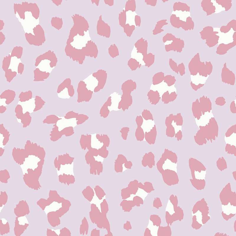 Envy Big Cat Leopard Print Wallpaper, Pink