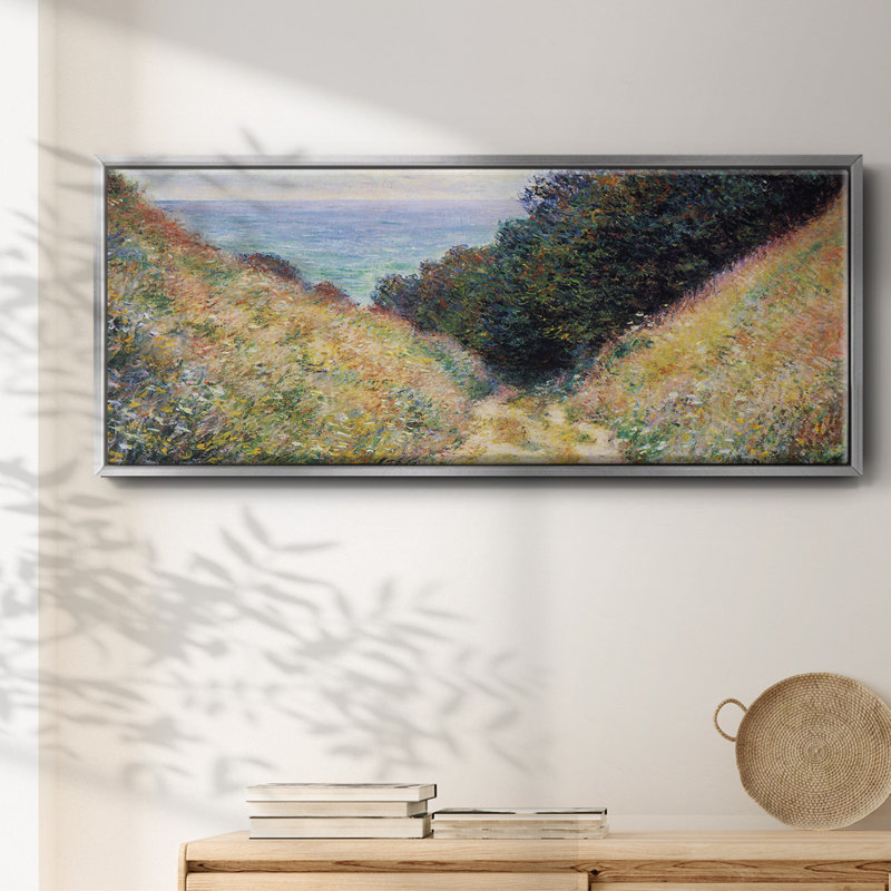 Toile encadrée «Pourville # 1» par Monet, H 12 po x l 30 po