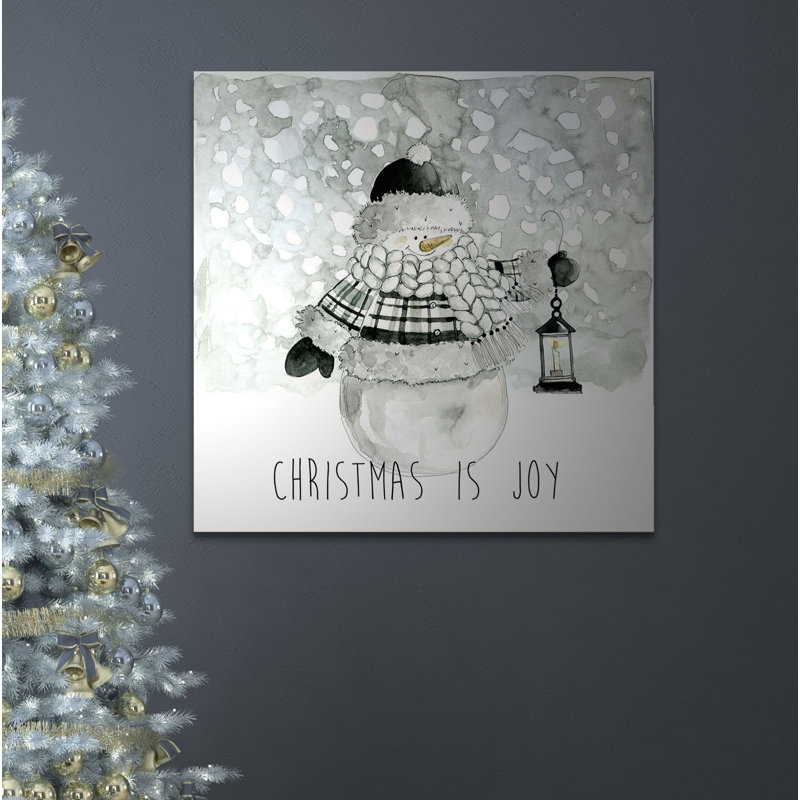 « christmas is joy », peinture, H 40 po x l 40 po x P 1,5 po, Toile tendue