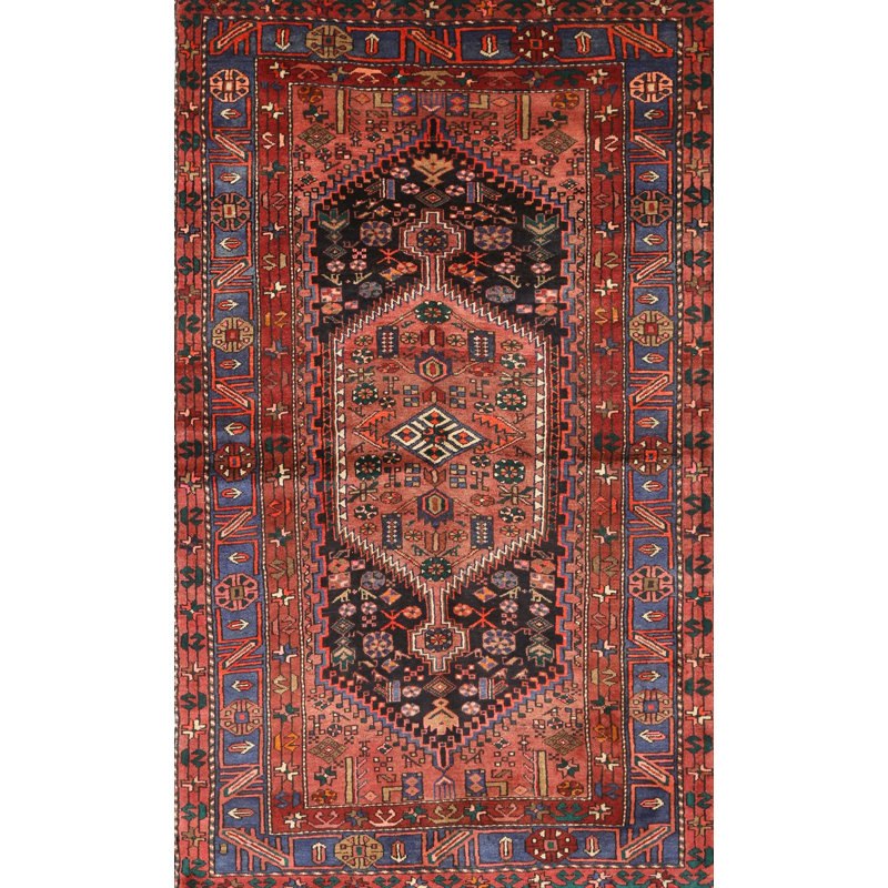 Tapis rouge / brun Southwestern, Rectangle 6 pi x 9 pi