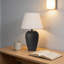 Lampe de table en céramique avec abat-jour en tissu - Lampe de bureau et de table haute moderne pour le salon, la chambre à coucher et la décoration de bureau