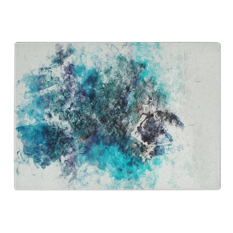 Above Monterosso Al Mare in Cinque Terre Italy Watercolour Chopping Board, 0.4cm H x 20cm W x 28.5cm L