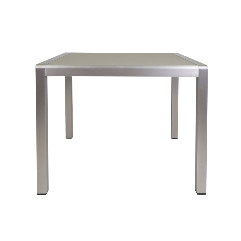 Table de salle à manger d'extérieur - Aluminium anodisé - Plateau de table - Carré