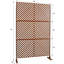 48" W76" H Metal Privacy Screen - Rust Red For Patio, Garden Stable Structure Lawn, Balcony Design
