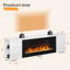 Meuble télé de 70 po avec foyer électrique, console télé avec flamme 3D de 36 po, chauffage 1500 W, étagères réglables et placards de rangement, compatible avec les téléviseurs jusqu'à 75 pouces, blanc-133713673