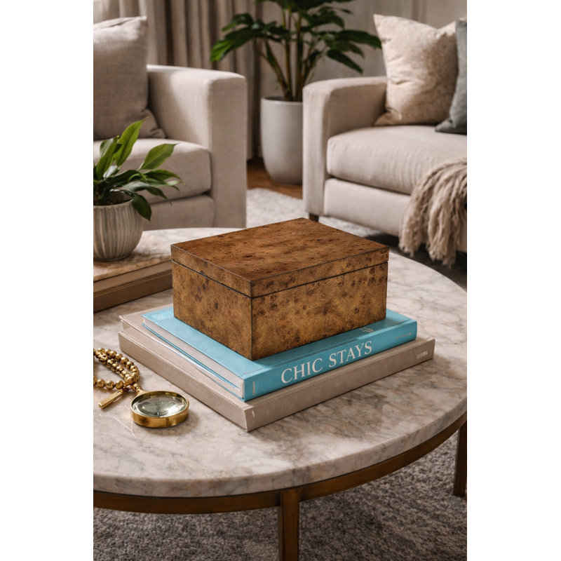 Burl Box, Rustic Burl, 5.75" H x 11.75" W x 9.75" D