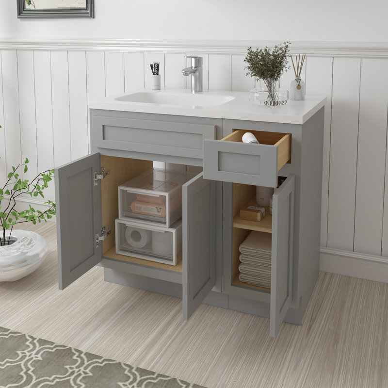36 base de meuble-lavabo simple seulement, Gris