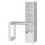 Bureau d'ordinateur avec bibliothèque à 4 niveaux et armoire à 1 porte-331718190