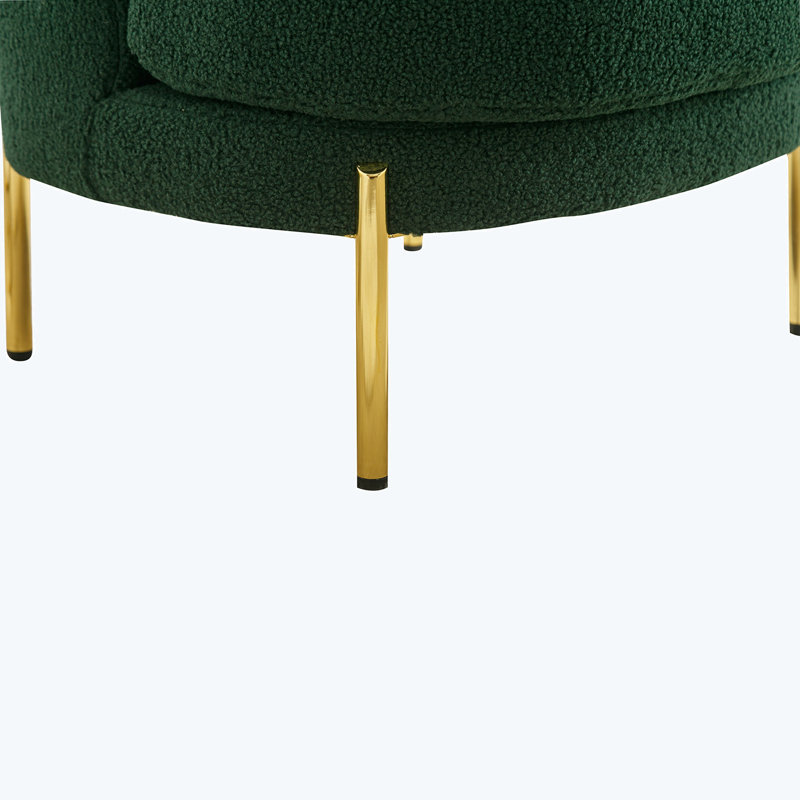 Chaise d'appoint rembourrée, Boucle verte