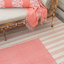 Herringbone Coral Handwoven Cotton Rug-30602467
