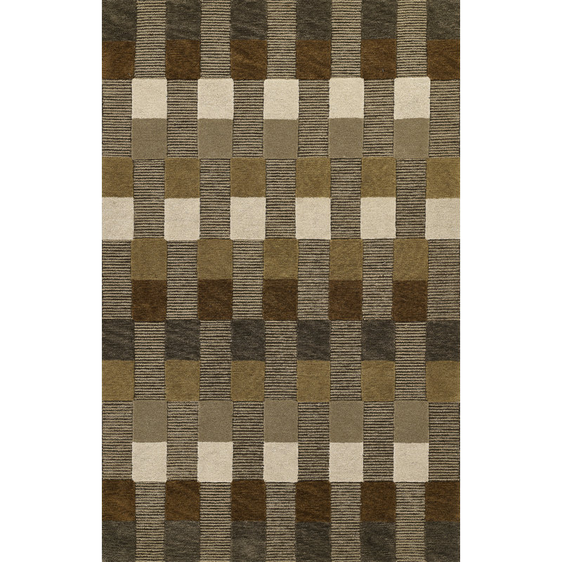 Tapis rayé en laine touffeté à la main Momeni Fletcher 8 pi x 10 pi, 8 pi x 10 pi