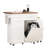 White 47.2-inch Kitchen Island With Drop Leaf, Two Drawers, And 3 Pot Organizer - Style, 9 Wheels, Trash Can Storage Cart Universal Removable Side Adjustable Shelf, Organizer, Towel Rack-1025213051