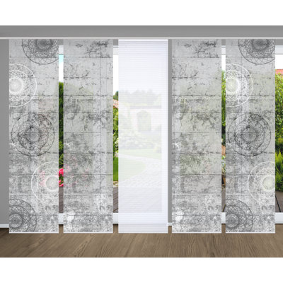 Polyester Semi Sheer Track Insert Sliding Panel