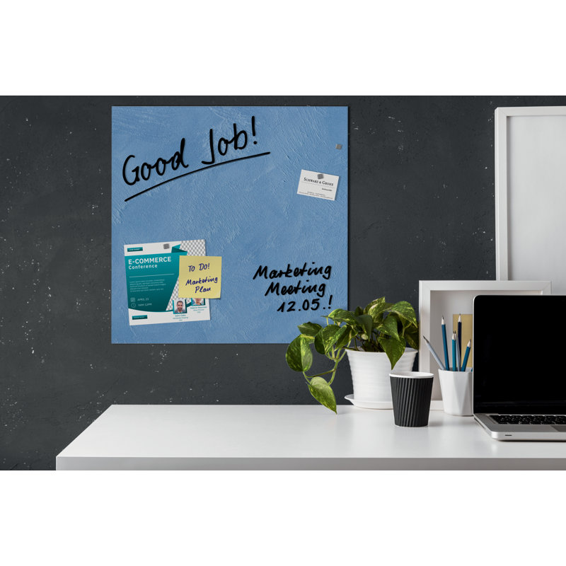 Artverum Wall Mounted Glass Board, 48cm H x 48cm W x 48cm L